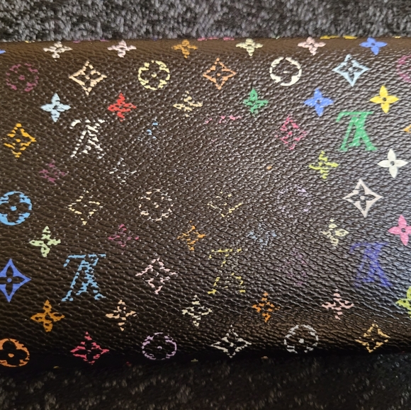 Louis Vuitton Monogram Multicolor Portefeuille Sarah Wallet Black - Picture 3 of 8
